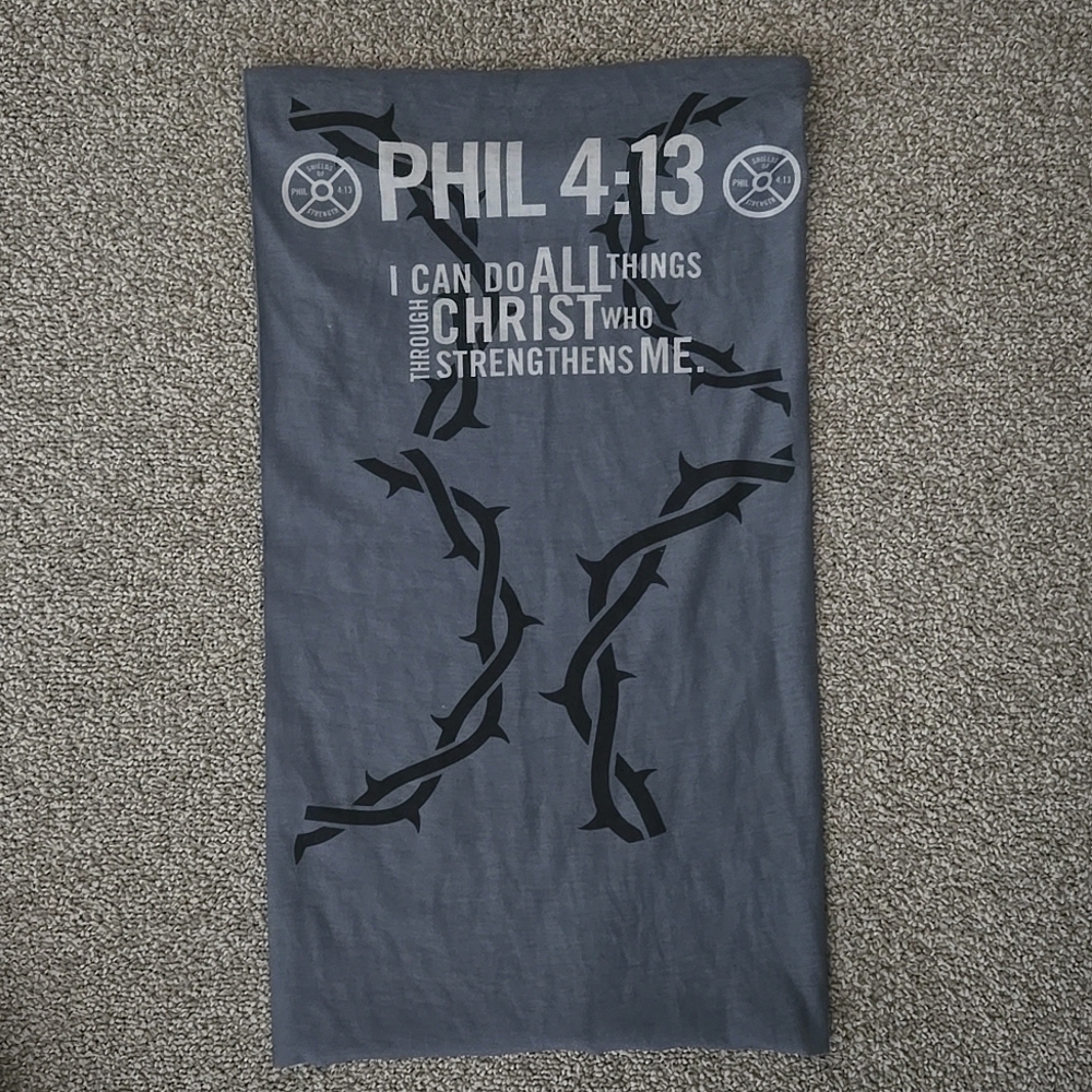 Mens Philippians 4:13 Neck Warmer